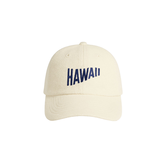 Hawaii Swell Terry Dad Cap - Off White