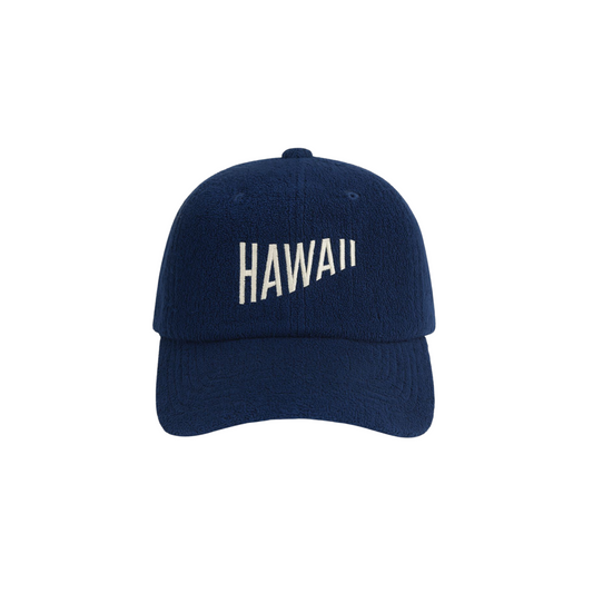 Hawaii Swell Terry Dad Cap - Navy