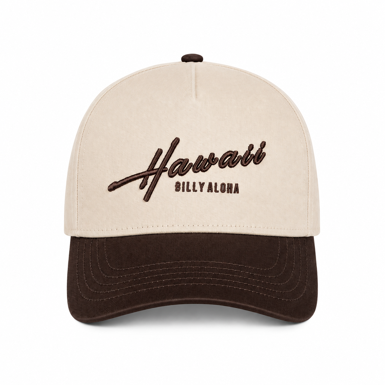 Vintage Hawaii Baseball Cap - Off White and Brown