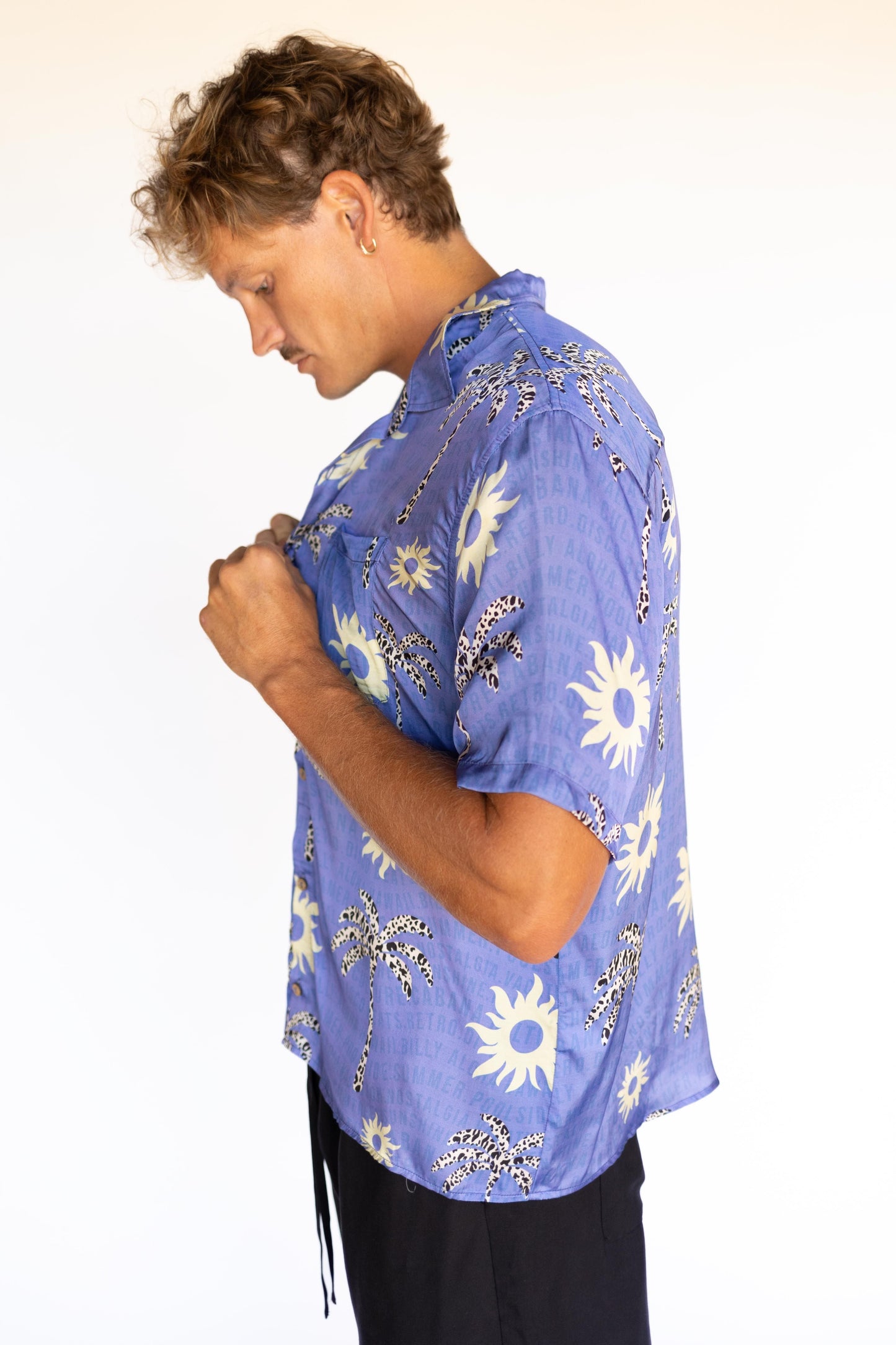 Mens Hawaii Resort Wear - Billy Aloha Mantra Shirt 4
