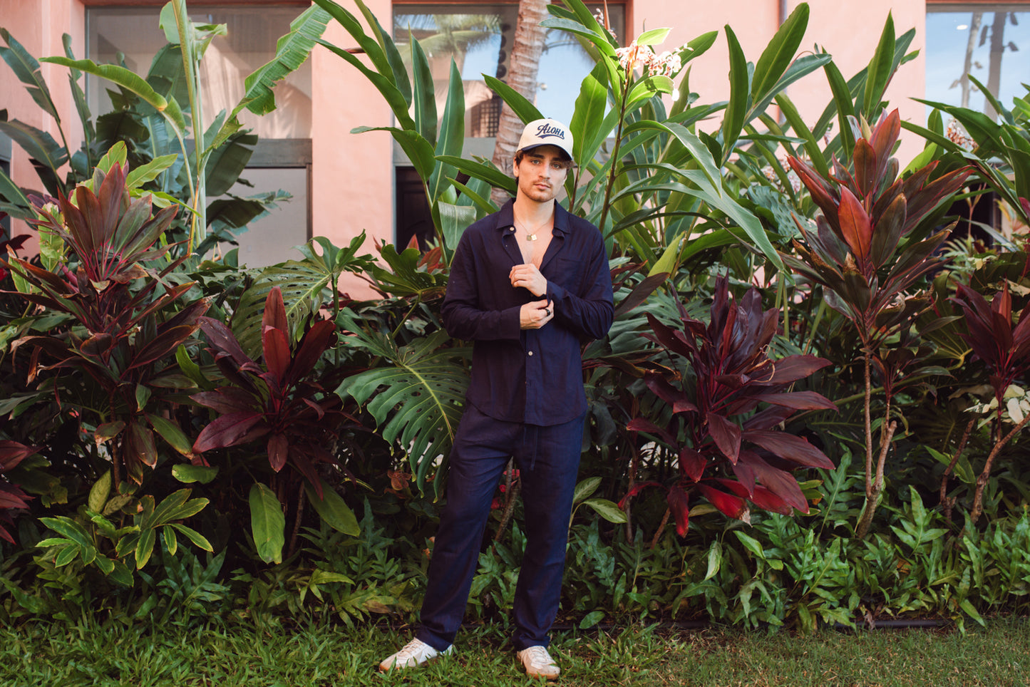 Linen Lounge Pants - Night Sky