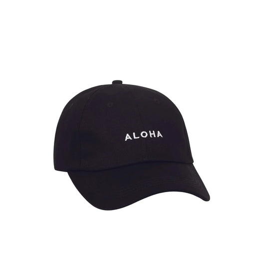 Mini Aloha Dad Cap- Black
