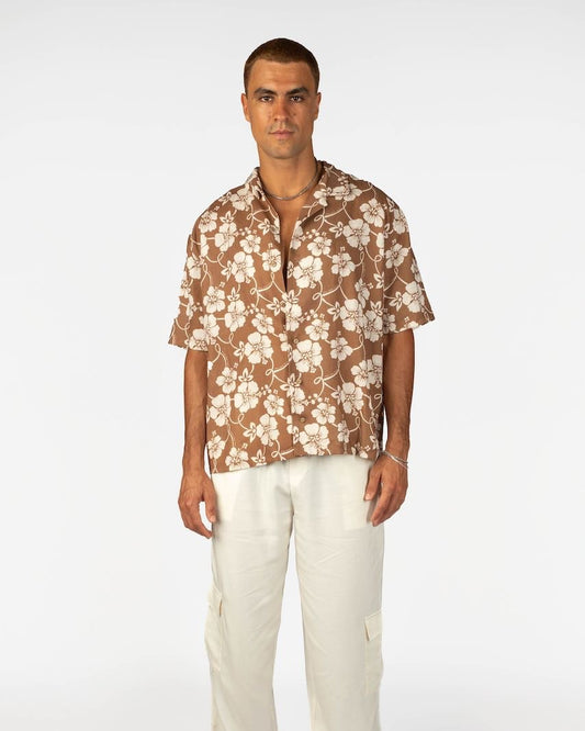 Heritage Shirt - Brown/White