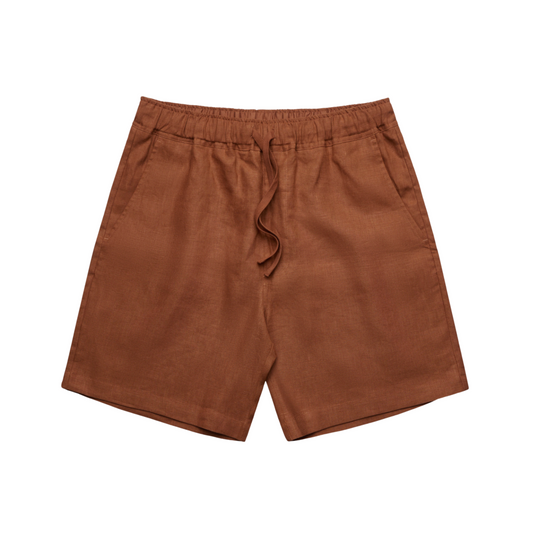 Linen Lounge Shorts - Clay