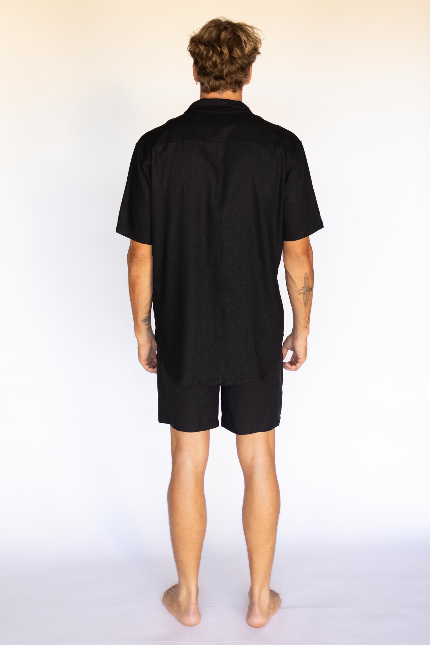 Mens Hawaii Resort Wear - Billy Aloha Cafe Shirt - Black Viscose 4