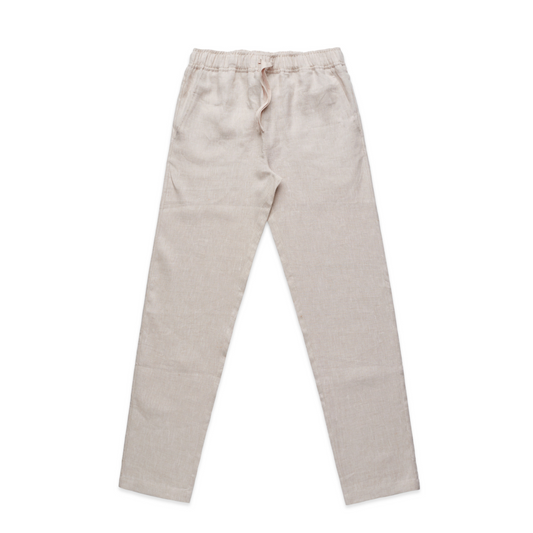 Mens Hawaii Resort Wear - Billy Aloha Linen Lounge Pants - Natural