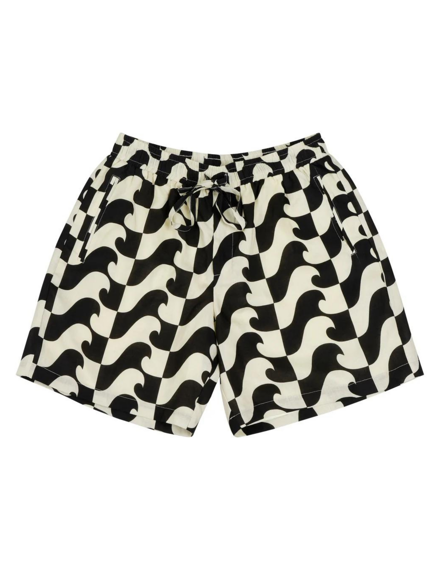 Mens Hawaii Resort Wear - Billy Aloha Lounge Short - Mono Waves 4