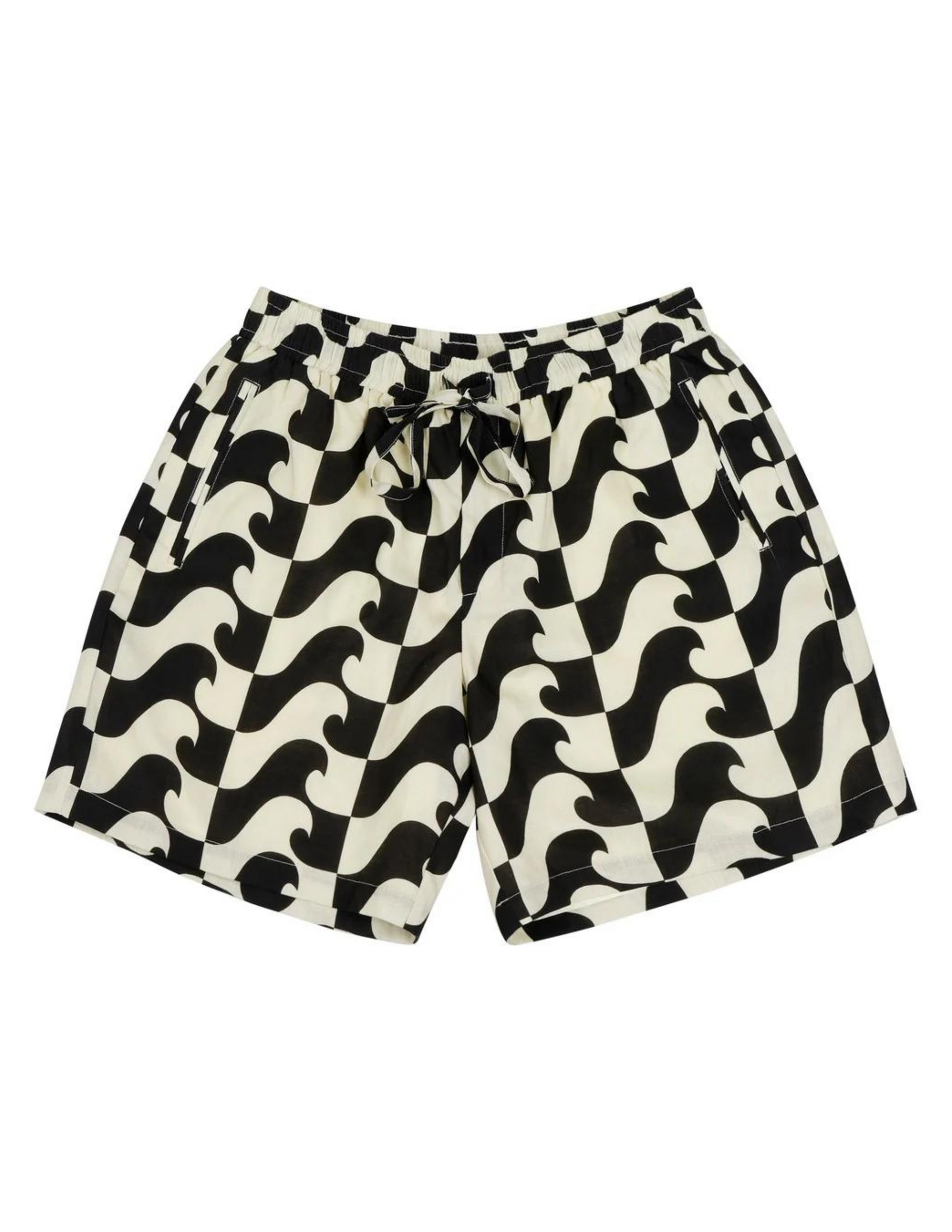 Mens Hawaii Resort Wear - Billy Aloha Lounge Short - Mono Waves 4