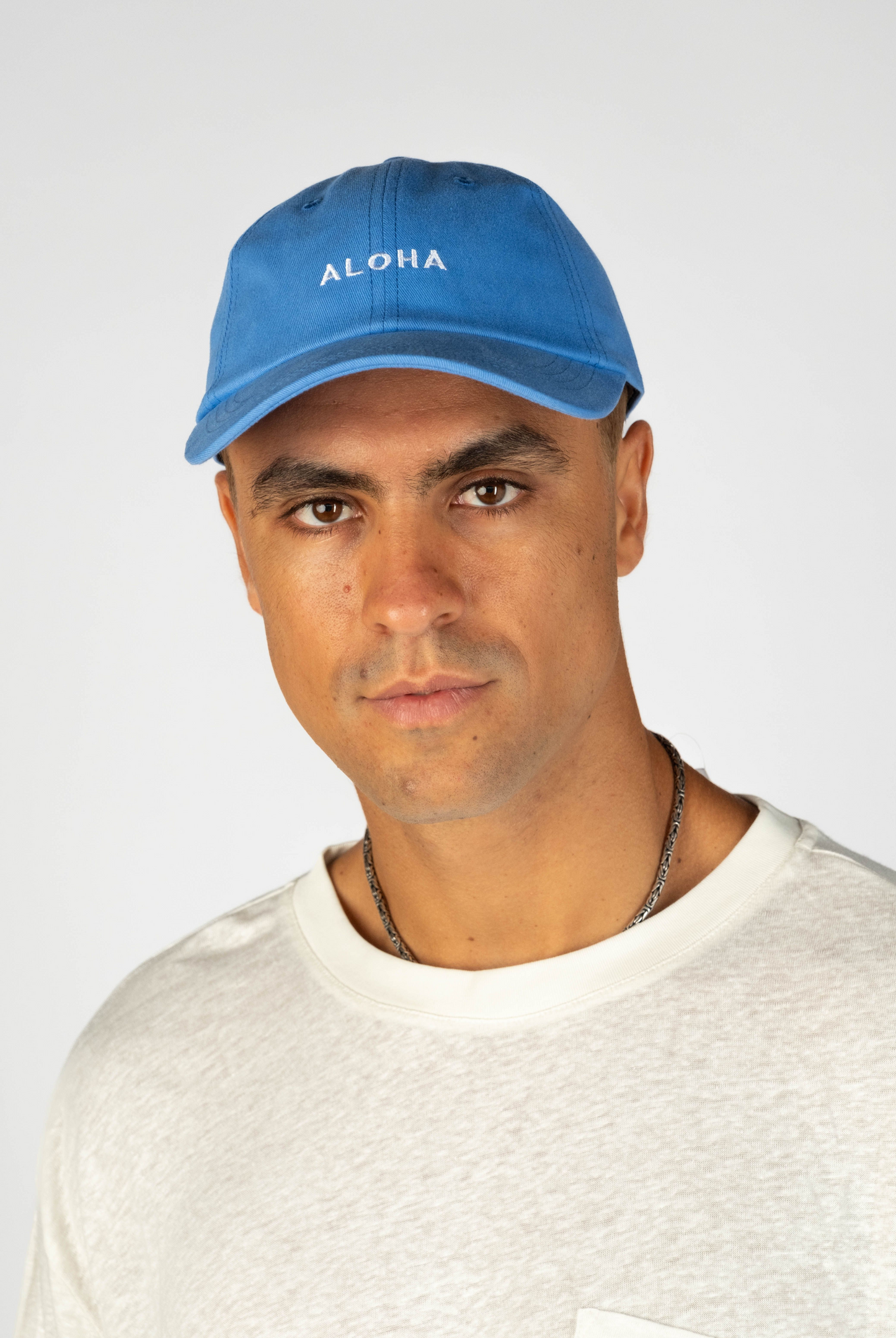 Mens Hawaii Resort Wear - Billy Aloha Mini Aloha Dad Cap- Lapis 4