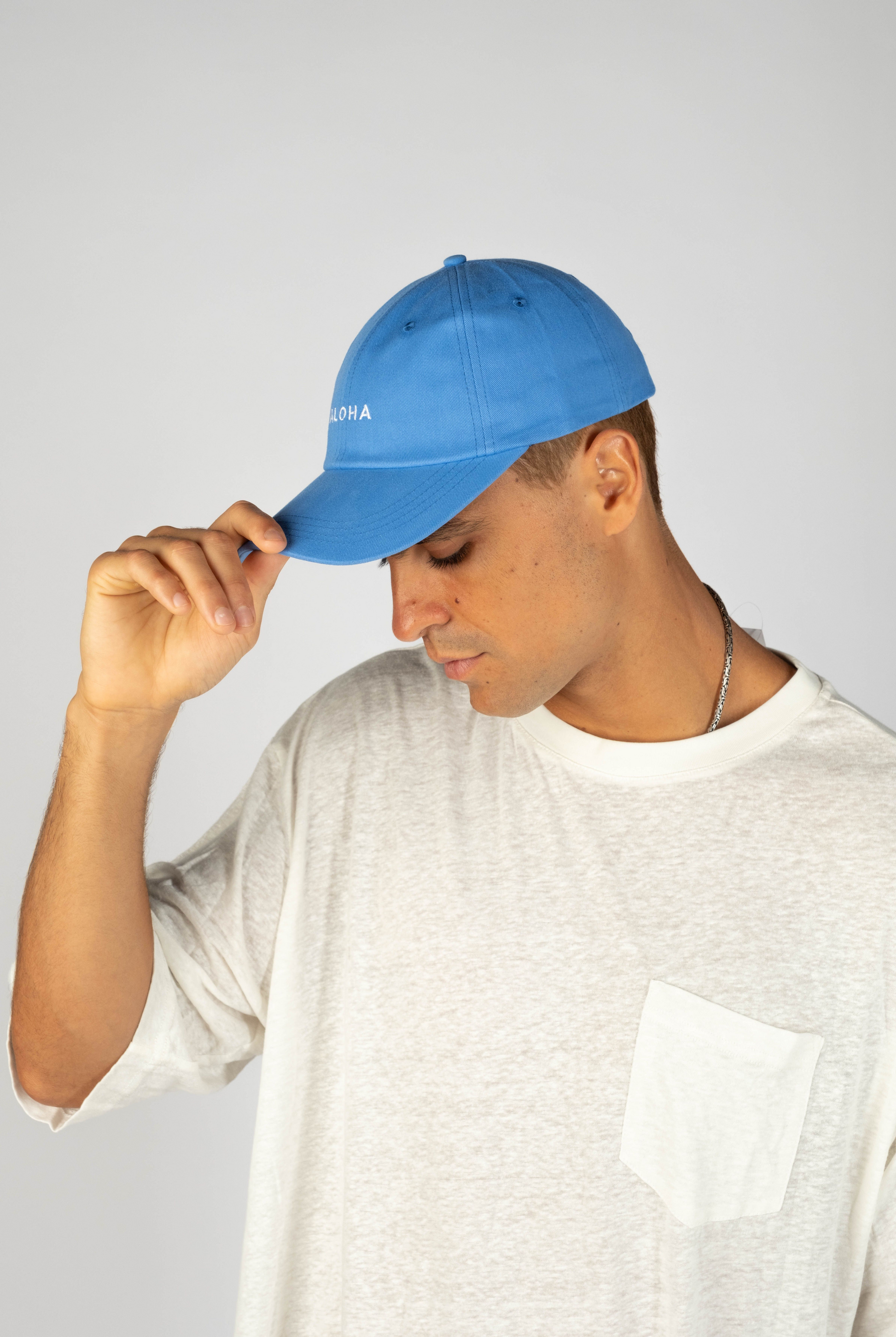 Mens Hawaii Resort Wear - Billy Aloha Mini Aloha Dad Cap- Lapis 5