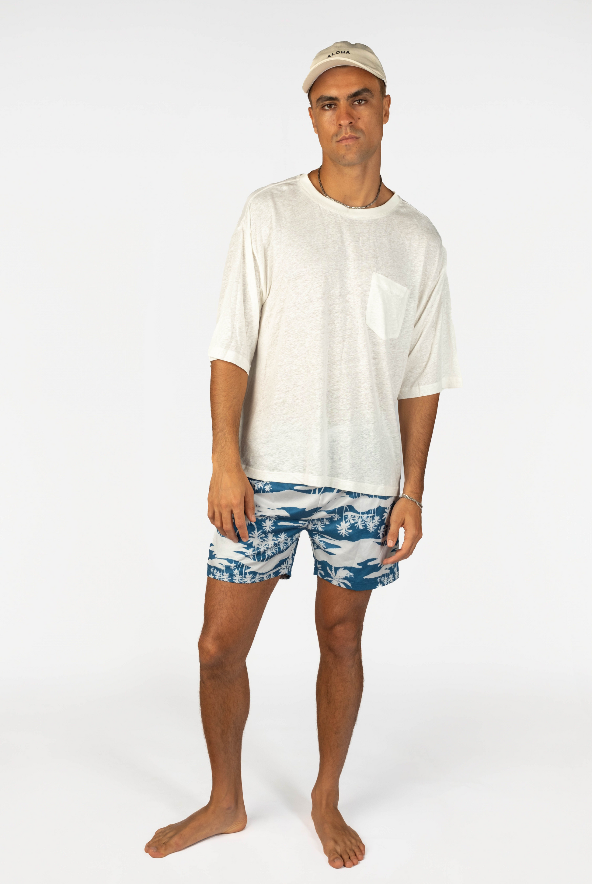 Mens Hawaii Resort Wear - Billy Aloha Mini Aloha Dad Cap- Off White 3