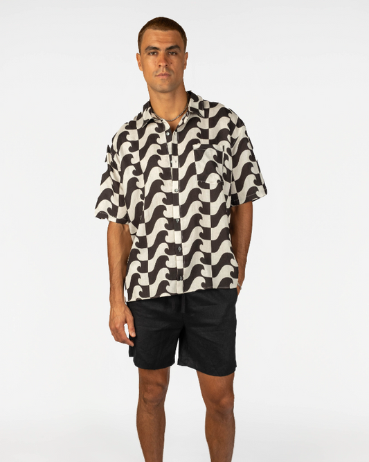 Mens Hawaii Resort Wear - Billy Aloha Monowaves Shirt