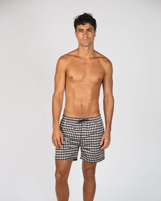 Feed Me Diamonds Trunk - Beige and Black