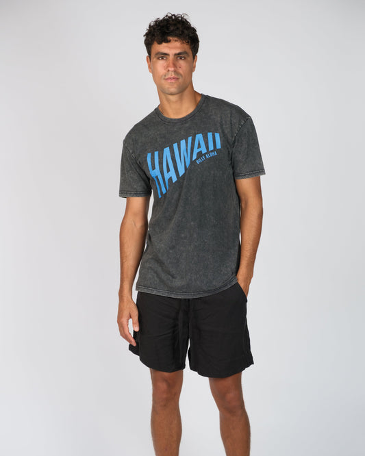 Hawaii Swell Tee - Acid Carcoal