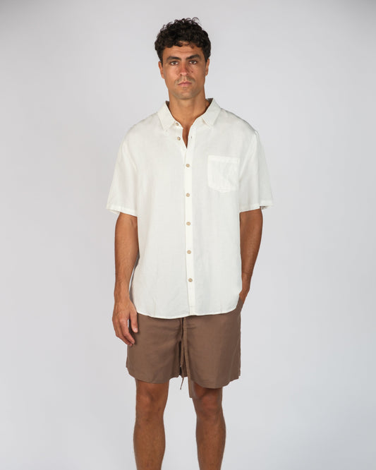 After Hours Linen Shirt - Cream
