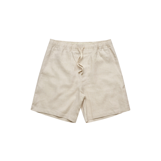 LINEN LOUNGE SHORTS IVORY GHOST MANNEQUIN PHOTO