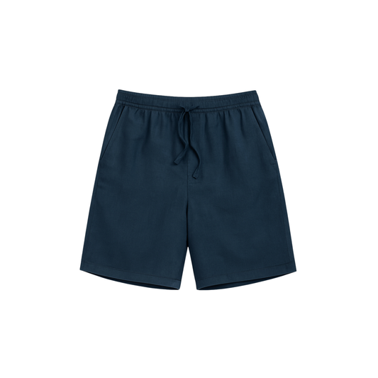 LINEN LOUNGE SHORTS NIGHT SKY GHOST MANNEQUIN PHOTO