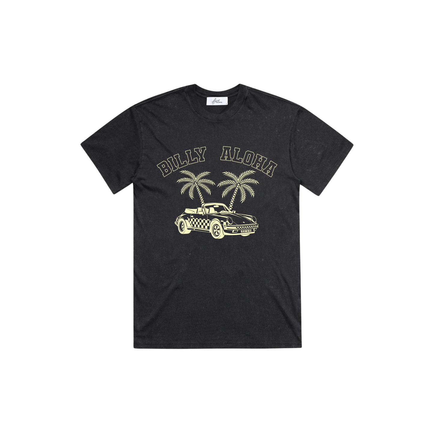 MIDNIGHT DRIVE HEAVY ACID TEE -  BLACK
