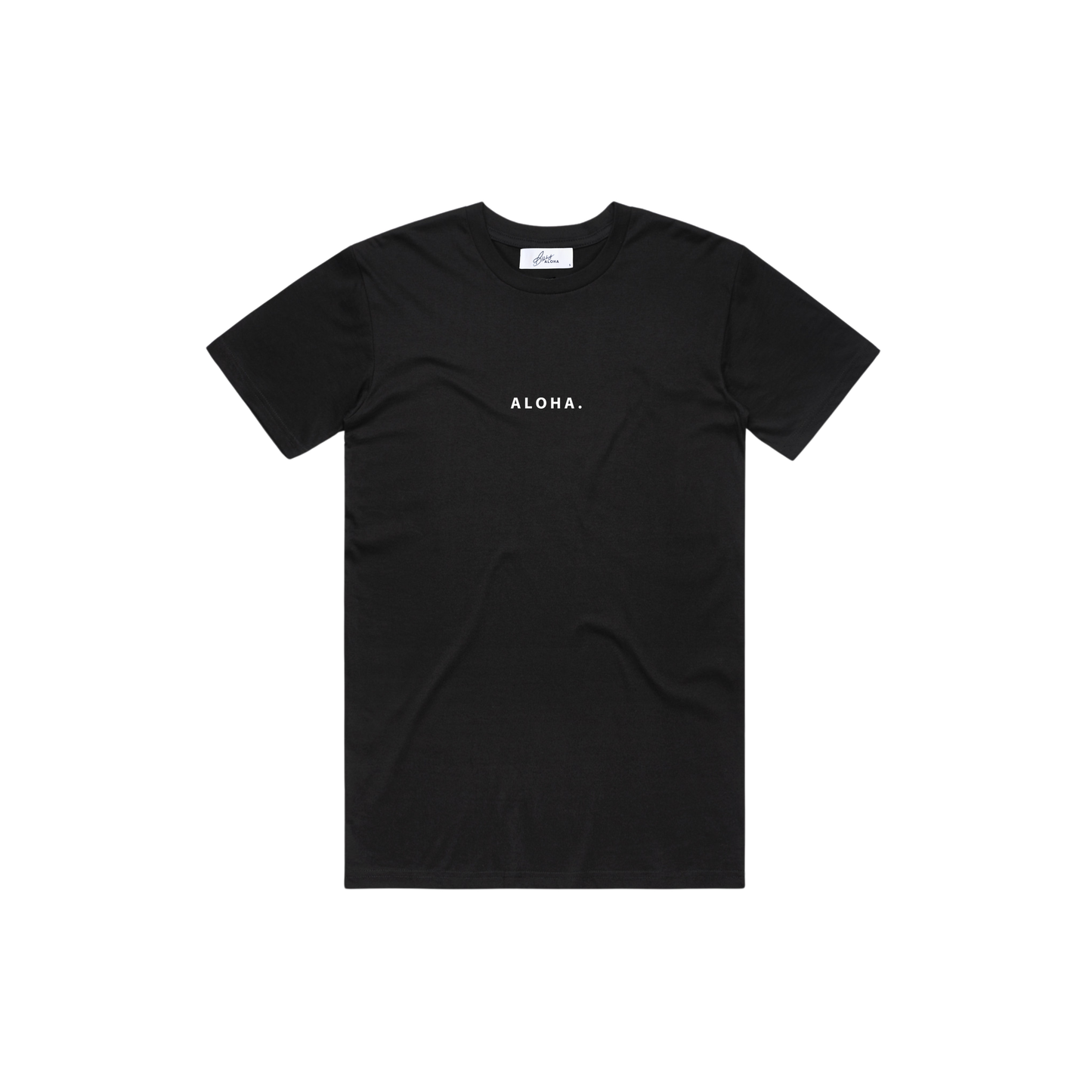 MINI ALOHA TEE BLACK BILLY ALOHA 100% COTTON