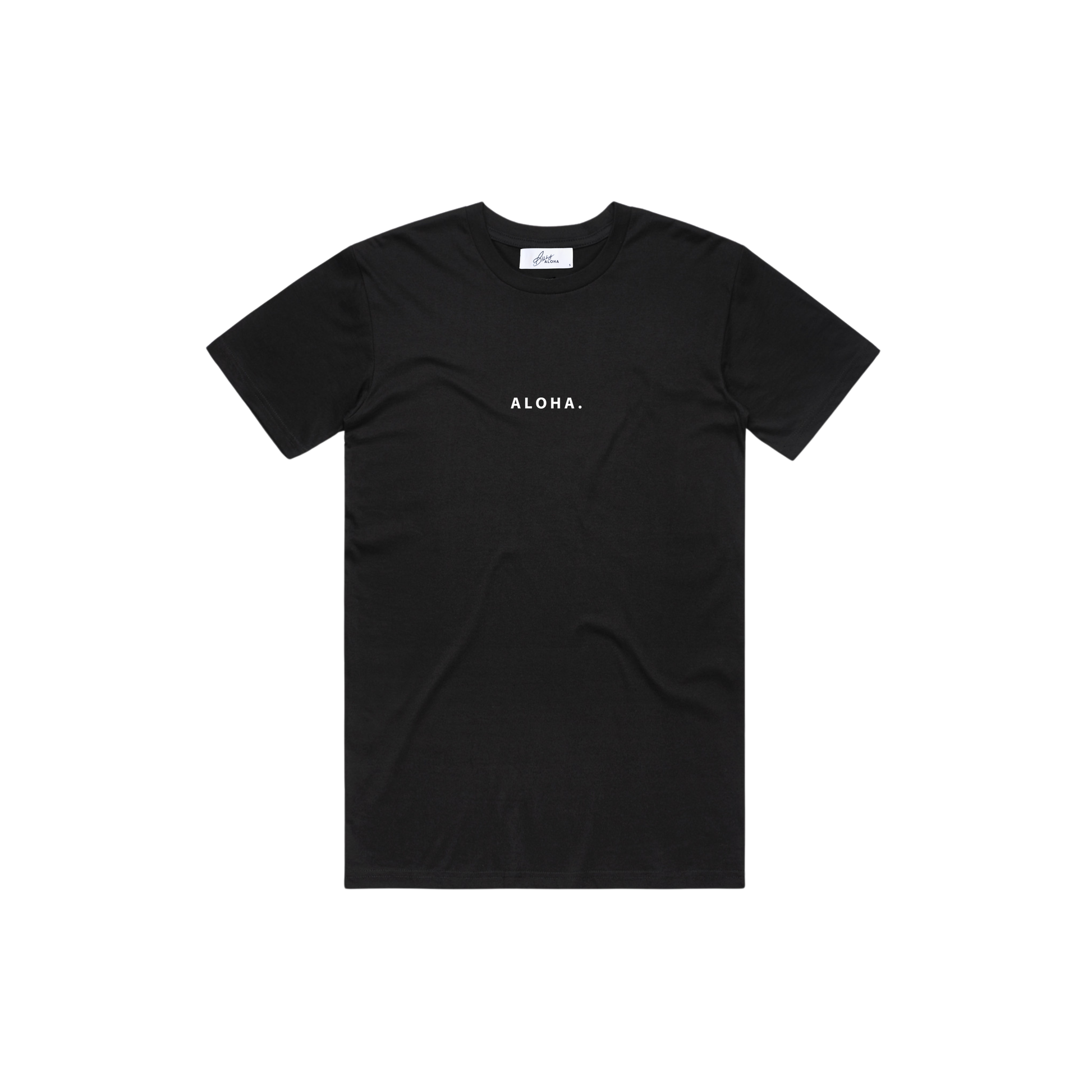MINI ALOHA TEE BLACK BILLY ALOHA 100% COTTON