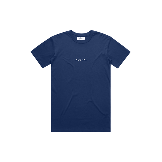 MINI ALOHA TEE COBALT BILLY ALOHA 100% COTTON