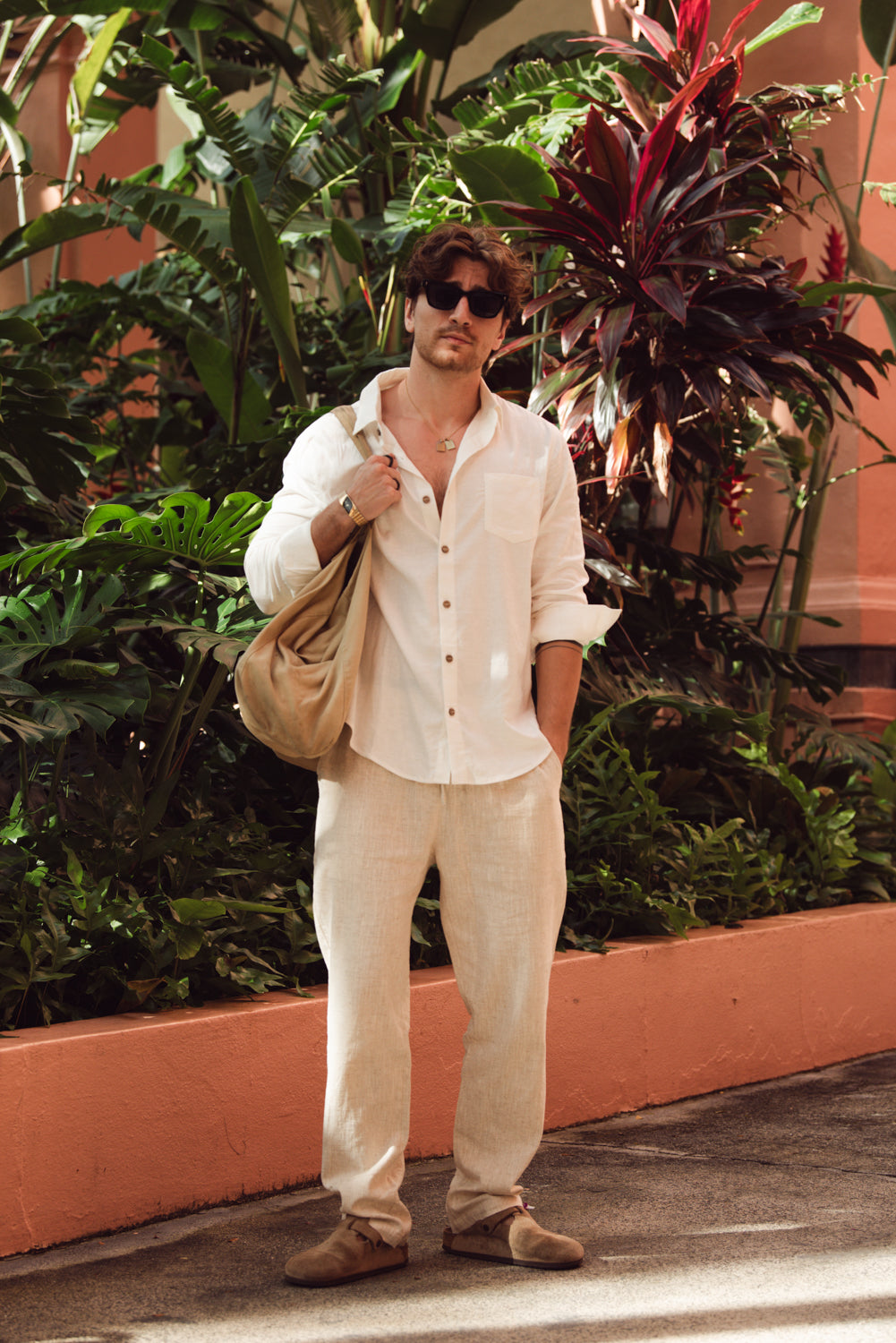 Linen Lounge Pants - Natural