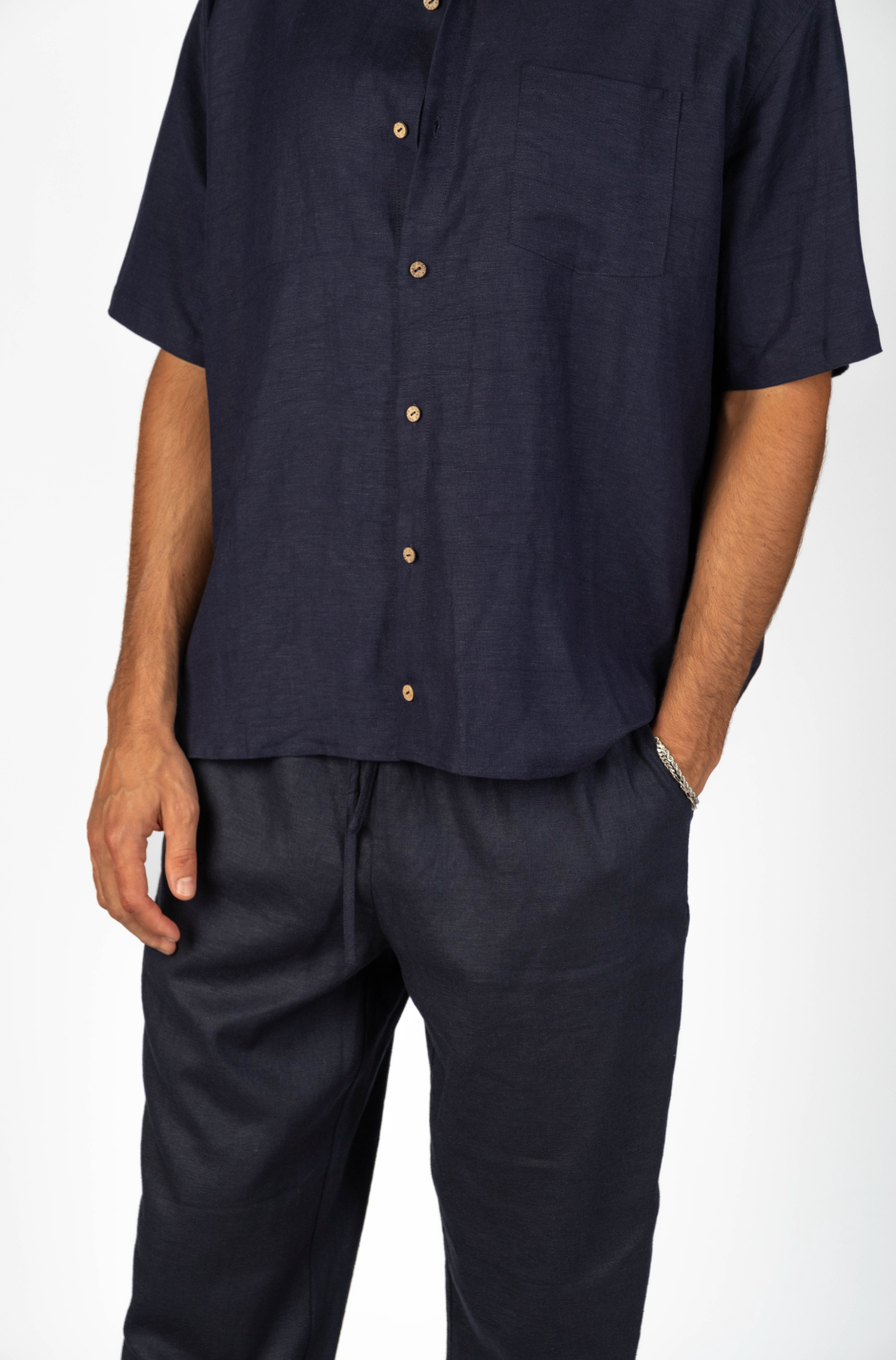 Linen Lounge Pants - Night Sky