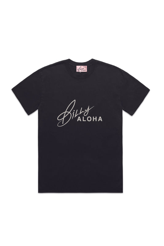 Heavy Faded Logo Tee - Black