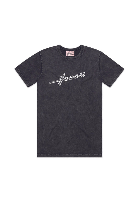 Vintage Hawaii Tee- Acid Charcoal