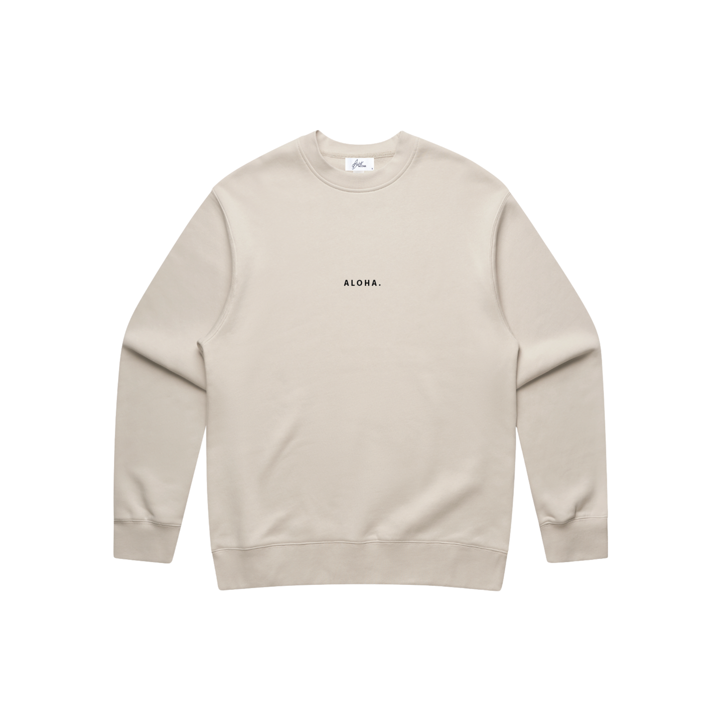 MINI ALOHA FLEECE CREW - BONE