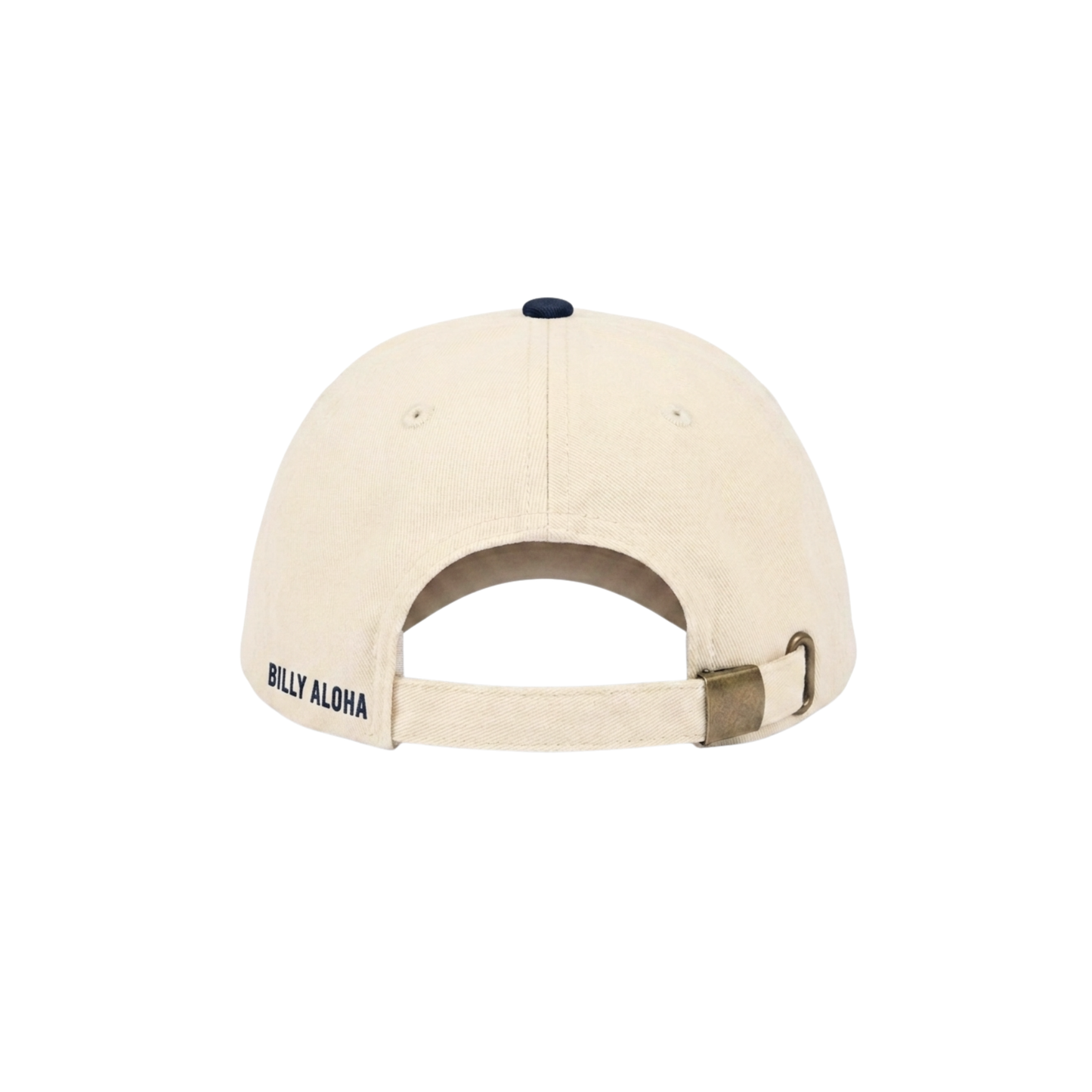 Billy Varsity Baseball Cap - Off White and Navy