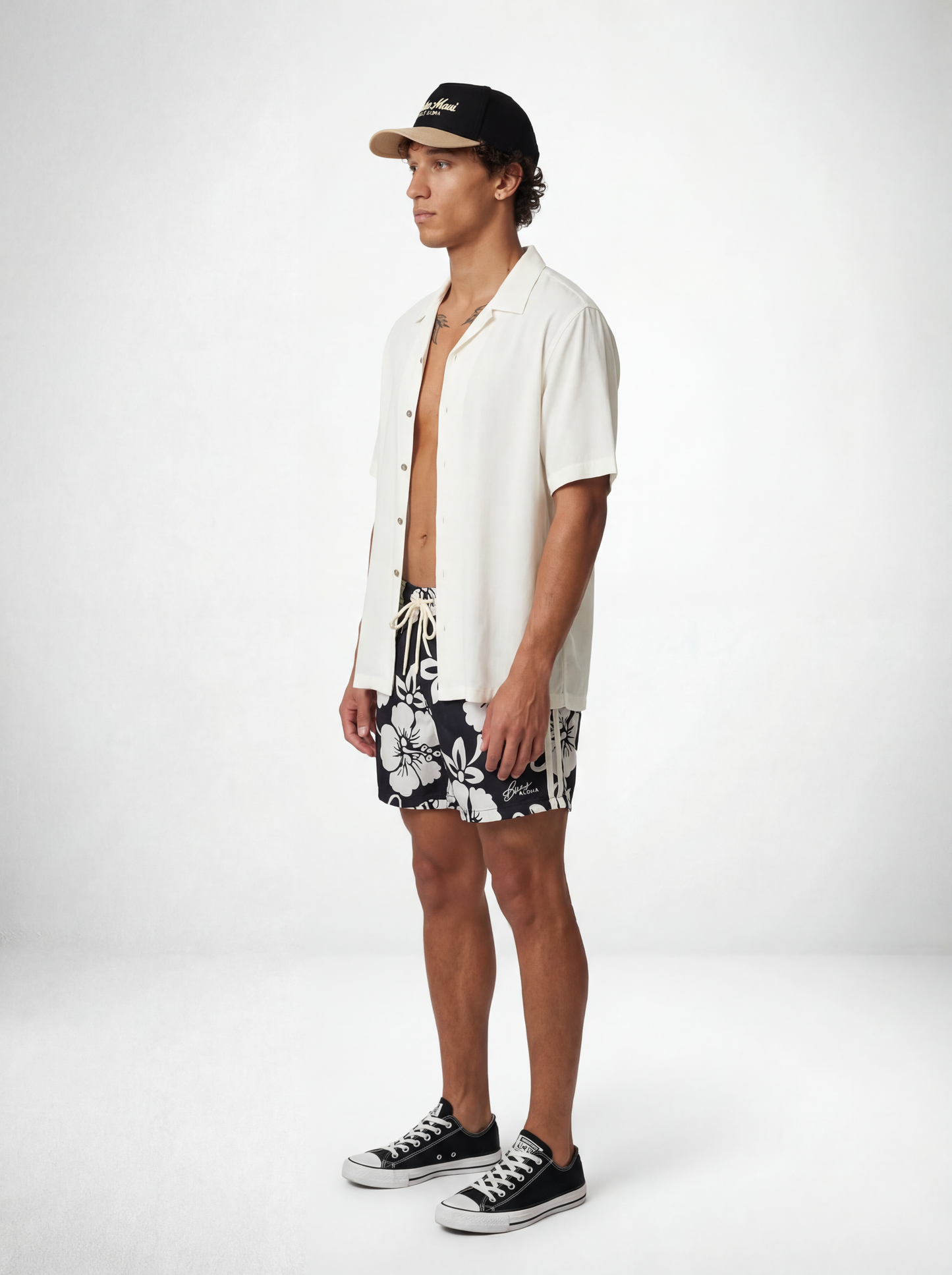 ESCAPIST STRETCH LINEN SHIRT -  WHITE
