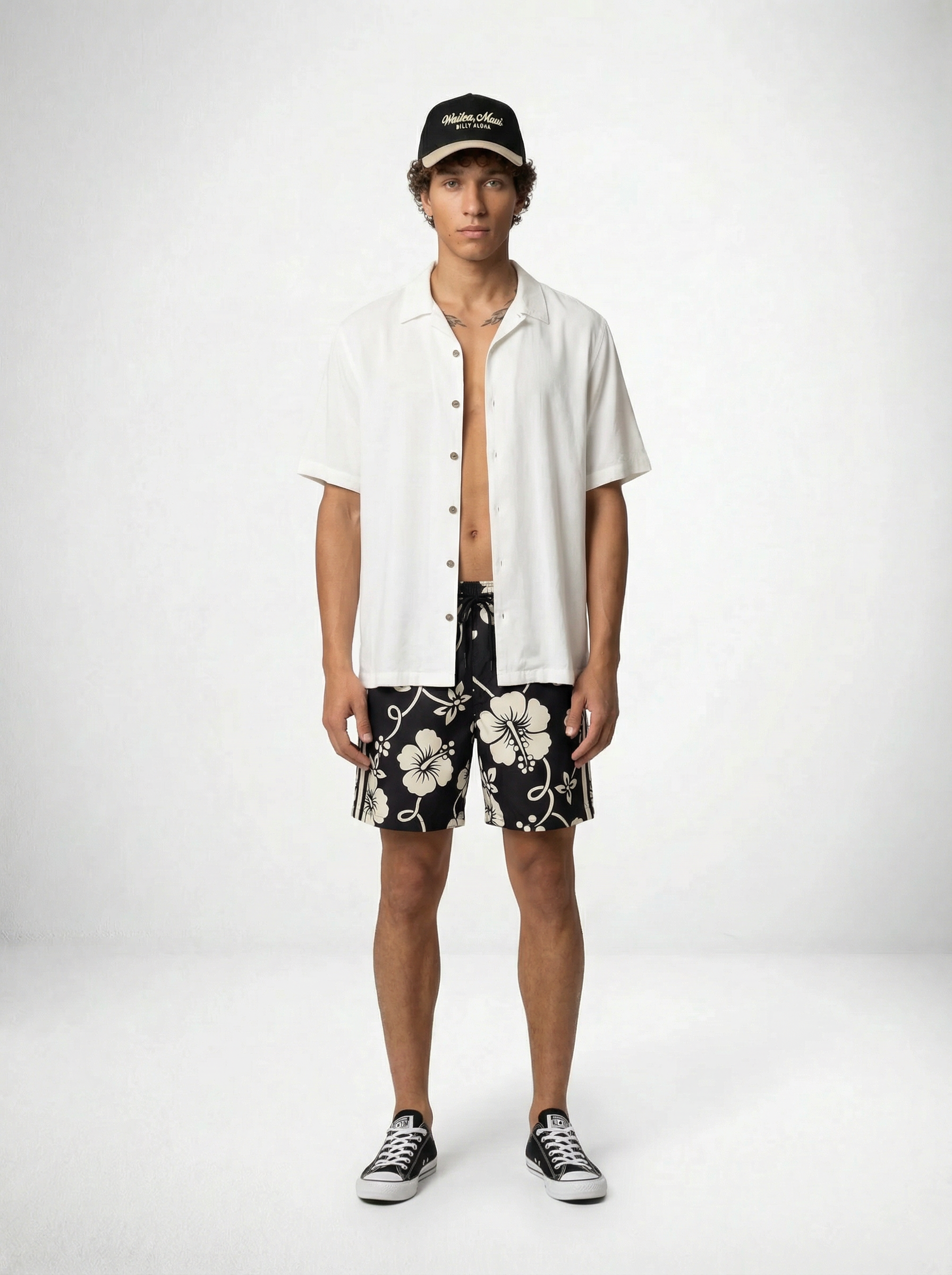 ESCAPIST STRETCH LINEN SHIRT WHITE BILLY ALOHA