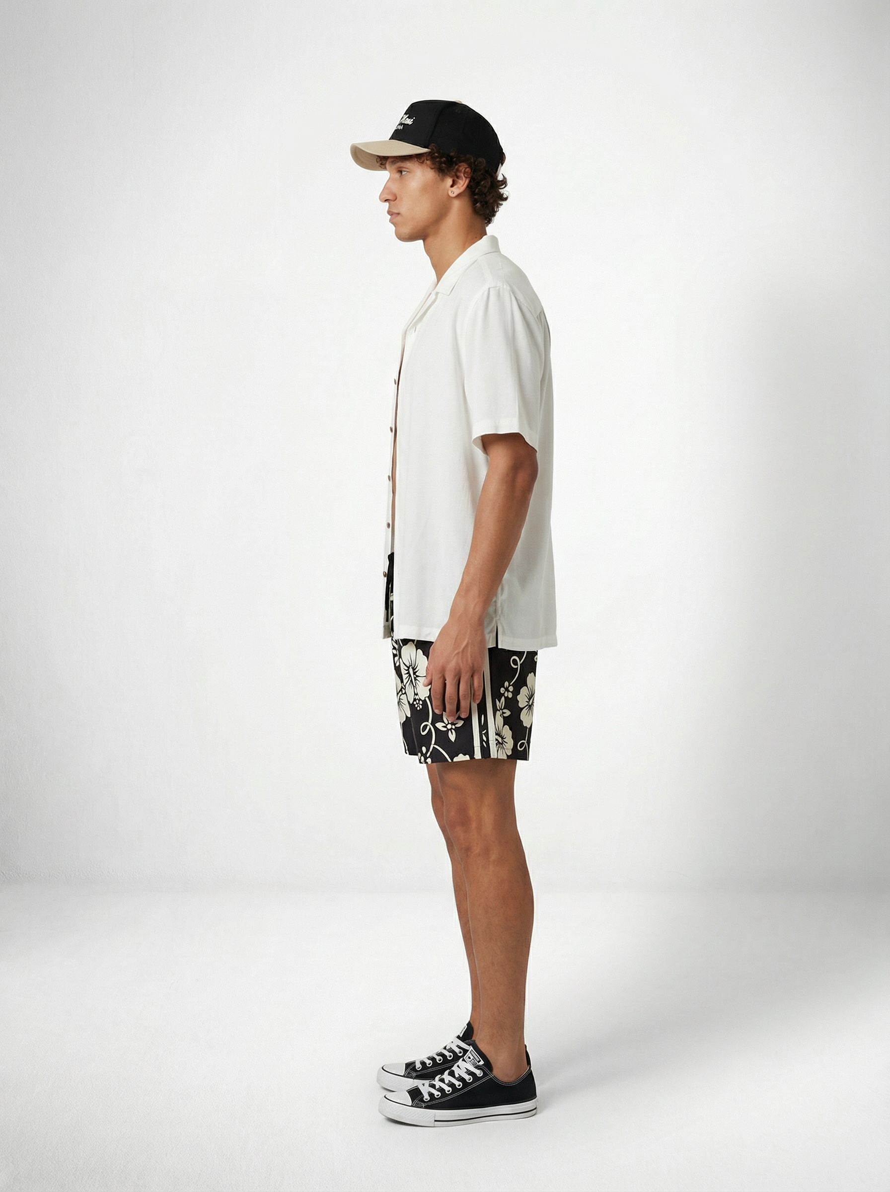 ESCAPIST STRETCH LINEN SHIRT WHITE BILLY ALOHA